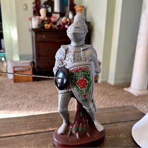 Vintage Ceramic Knight Armor Letter Opener Samurai Japan Desk Office figurine